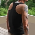thumbnail image 6 of Afdoent Mens Casual Tank Tops Men's Summer Solid Color Slim Fit Sleeveless Thread Vest T Shirt Casual Outdoor Wear Base Shirt Men Classic, 6 of 9