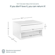Nathan James Jackson Floating Side Table, White