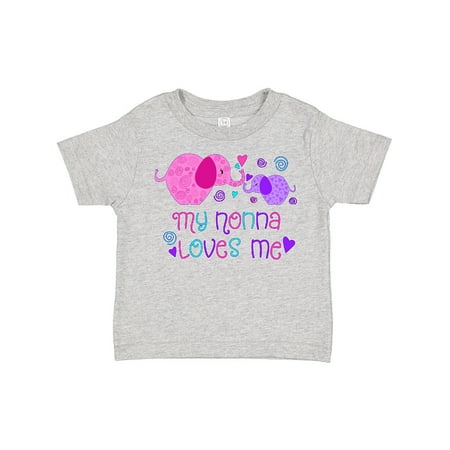 

Inktastic My Nonna Loves Me- Cute Elephants Gift Toddler Boy or Toddler Girl T-Shirt