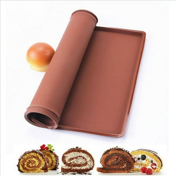 Zhaomeidaxi 3Pcs Baking Mat Roll Cake Mat Flexible Non stick Bakeware Silicone Biscuit Cake Mold for Jelly Roll Pan Silicone Biscuit Mold Bakeware