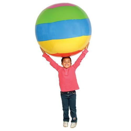 Huge Color Striped JUMBO GIANT 48 Inch LARGE BEACH BALL For Luau Pool Party 