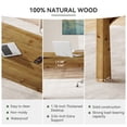 thumbnail image 6 of Solid Wood Executive Desk, 63" Farmhouse Home Office Computer Desk Writing Table Conference Table, 6 of 8