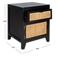 thumbnail image 4 of SAFAVIEH Devon Modern 1 Drawer 1 Door Nightstand, Black/Natural, 4 of 14