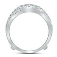 thumbnail image 4 of 14K White Gold Womens Round Diamond Wrap Ring Guard Enhancer 3/4 Cttw, Womens Size: 5-10, 4 of 4