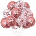 thumbnail image 1 of 10 pcs Bouquet Latex Balloon Happy Birthday Rose Gold Chrome Confetti Balloons Helium Bouquet 12" Helium Birthday Baby Shower Party Supplies Kids Adults Celebration, 1 of 2
