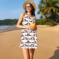 thumbnail image 3 of Logiee Dachshund And Hearts Print Summer Dresses for Women,Beach Sleeveless Flowy Pocket Tshirt Tank Sundresses,Women's Sleeveless Dress, 3 of 7