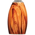 thumbnail image 3 of Mini Pendant Light - Satin Nickel Ceiling Light with Amber Fire Glass Shade, 3 of 3