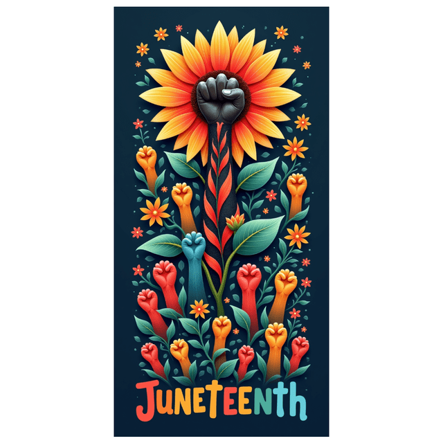 Colorful Design Freedom Juneteenth Equality Banner Polyester Material for Celebration, Event, Indoor Decoration