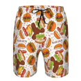 thumbnail image 3 of Logiee Burger Print Mens Swim Trunks Quick Dry Board Shorts,Breathable Hawaii Beach Shorts Swimwear Bathing Suits-Large, 3 of 6