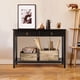 thumbnail image 3 of Costway Mesa Consola con Cajón y un Estante Abierto, Mesa Auxiliar Moderna, Mesa de Aperitivos Multifuncional, Mesa de Entrada para la Sala de Estar, Dormitorio y Pasillo, Cerezo / Negro, 3 of 4
