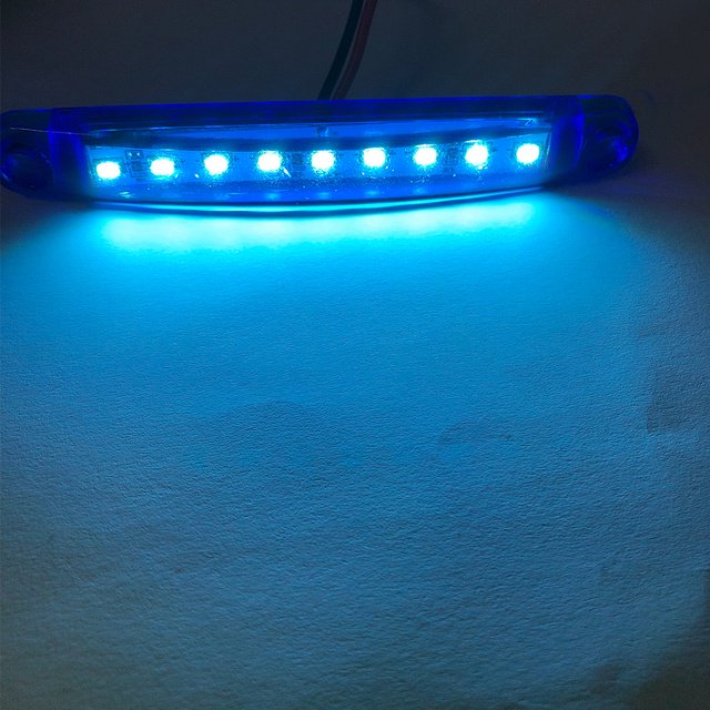 1 Pieza led Luz De Advertencia 9 LEDs Coche Signo Lateral Indicador De Señal De Camión Trasera Remolque Lámpara Freno 12v 24v huangjie unisex