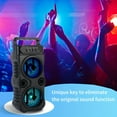 thumbnail image 2 of Portable Bluetooth Speaker with 2500W Peak, Colorful Lights & Heavy Bass, Double Subwoofer, FM Radio, MP3 Player, BT/TWS/FM/USB/AUX/TF/Mic Input for Home Party, Holiday, Christmas Gift, 2 of 12