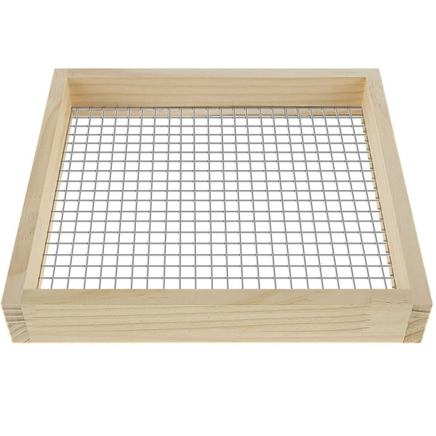 BOBASH Soil Sifter Lightweight Wood Sifter for Rocks Multifunctional