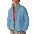 thumbnail image 2 of Langwyqu Long Sleeve Winter Casual Lightweight Down Coat Zipper Puffer Jacket, 2 of 5