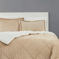thumbnail image 3 of Brooklyn Loom Corduroy Tan King 3 Piece Comforter Set, Textured Solid Color, Adult Bedding, Oeko-TEX Certified, 3 of 7