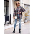 thumbnail image 3 of Womens Classic Button Down Plaid Flannel Shirts Long Sleeve Oversized Casual Business Blouse Tops  XXL, 3 of 8