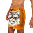 thumbnail image 6 of BRGZLK Mens Beach Shorts Summer Drawstring Waist Funny Print Summer Swim Trunks Novelty Beachwear Sports Vacation Shorts with Pockets, 6 of 6