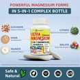 thumbnail image 2 of 5-in-1 Magnesium Complex Supplement 420mg - 5 Forms High Absorption Magnesium Glycinate Citrate Malate Oxide Taurinate- Non-GMO 120 Vegan Magnesio Capsule for Sleep Muscle Heart Health, 2 of 7