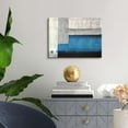 thumbnail image 5 of Blue and Grey Wall Decor Abstract Wall Art Canvas Picture for Bathroom Living Room Minimalist Painting Abstract Geometric Neutral Picture 12x16\u201d Blue Gray White Plaid Blocks Poster Prints Artwork, 5 of 6