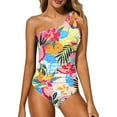 thumbnail image 2 of Leey-World Plus Size Tummy Control Halter One-Piece Swimsuit Sky Blue,L, 2 of 7