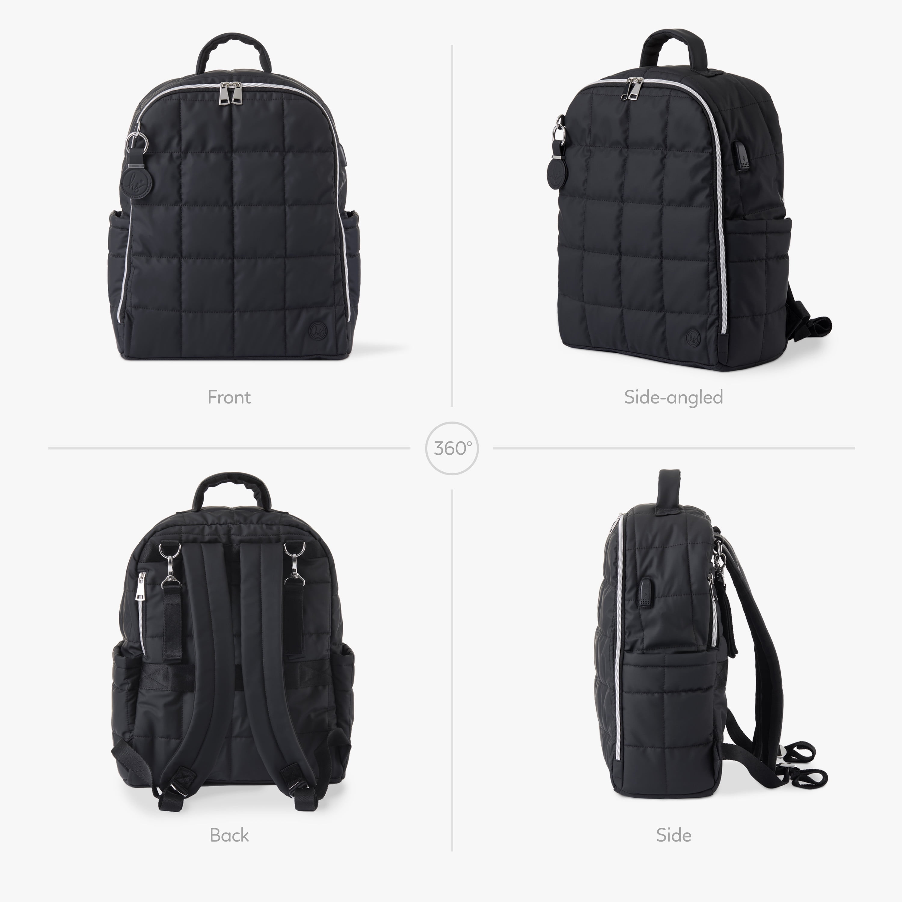 Ensemble de 5 sacs à dos Hannah & Sophia North, noir nuit