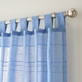 thumbnail image 2 of Mainstays Woven Stripe Sheer Indoor Curtain Single Panel, Tab Top, Blue Ash, Polyester, 50"W x 84'L, Adult, 2 of 7