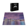 thumbnail image 3 of Ambesonne Urban Jigsaw Puzzle Durable Cardboard, New York City Landmarks, 1000 pcs, Violet Purple, 3 of 5