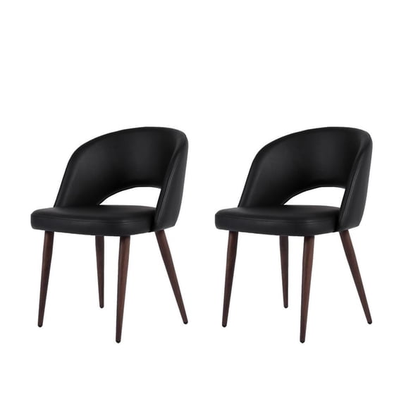 Combie Modern Dining Chair Black PU (Set of 2)