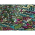 thumbnail image 4 of Ambesonne Abstract Quilted Bedspread Set 3 Pcs, Exotic Feather Pattern, King Size, Teal Purple Cream, 4 of 5