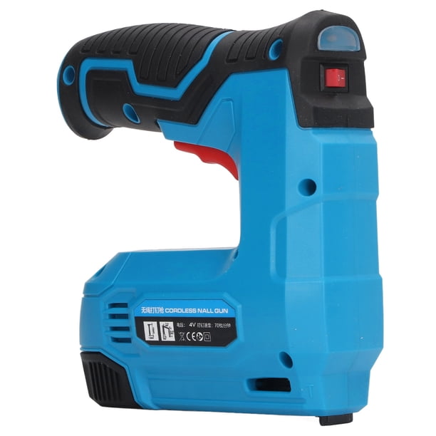 Pistola Grapadora Eléctrica, Kit De Pistola Grapadora Inalámbrica ABS Eficiente Con 25 Clavos Para Madera