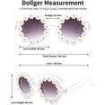 thumbnail image 4 of Gafas de sol retro con margaritas para mujer, diseño de flores, redondas, estilo disco., 4 of 5