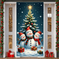 thumbnail image 3 of Snowman Banner Winter Welcome Decoration Christmas Snowflake Polyester Fabric Sign for Holiday Party Indoor Outdoor, 3 of 5