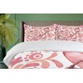 thumbnail image 4 of Ambesonne Watercolor Duvet Cover Set, Bird on Branch, 2-Calking, Coral Dried Rose White, 4 of 7