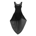 thumbnail image 2 of iEFiEL Girls Sleeveless Splice Open Back High-low Hem Ballet Dance Gymnastics Leotard Dress Black 14, 2 of 6