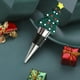 thumbnail image 4 of Adornos navideños, adornos navideños, regalos navideños, 1 tapón de botella de vino de resina con forma de árbol de Navidad, decoración para cenas y fiestas navideñas, regalo navideño, sellador de tap, 4 of 6