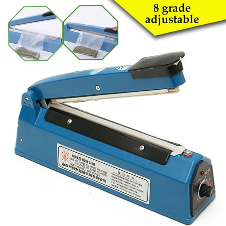 220v 8 200mm Heat Sealer Plastic Bag Sealing Machine Hand Impulse Poly W Strip