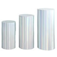 thumbnail image 7 of Mightlink 3Pcs Party Cylinder Pedestal Stand Cover Plinth Pillar Decorative Sleeves Birthday Party Wedding Decor Dessert Base Wrap Cloth Party Planner, 7 of 7