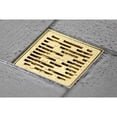 thumbnail image 3 of Kingston Brass BSF6310PB Watercourse Transit 4-Inch Brass Square Grid Shower Drain with Hair Strainer in Polished Brass, 3 of 7