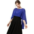 thumbnail image 2 of Dalrosia Sheer Chiffon Capes Soft Capelets for Women, Lightweight Shawls and Wraps for Evening Party Dress Cover Up, 2 of 2