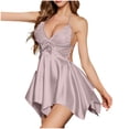 thumbnail image 2 of Taylonsss Womens Lace shape Camisole Nightgown with Built-in Bra Soft Satin Strappy Thin Short Sleepwear for Comfortable Rest, 2 of 3