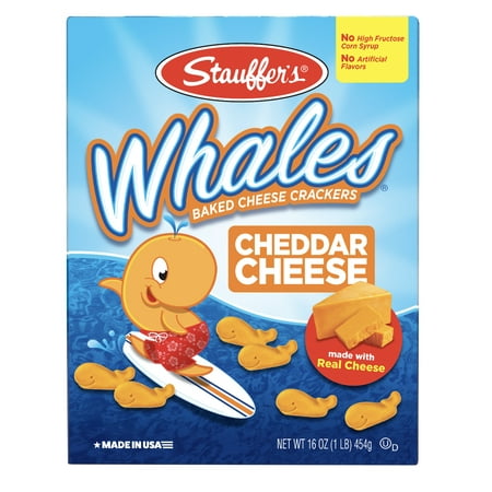 Stauffer's Whales Baked Cheddar Cheese Crackers , 16 Oz