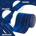 thumbnail image 5 of 13Yards 4 Sizes Velvet Wired Ribbons with Gold Wired Edge Royal Blue Single Face Velvet Ribbon Wrapping Velvet Decoration Ribbon, 5 of 9