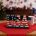 thumbnail image 4 of Patriotic Wooden USA Sign, 4th of July Table Decor, Independence Day Wooden Centerpiece for Home Party Desk Mantel, 4 of 7