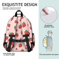 thumbnail image 5 of Strawberry and Sticker Pink Pattern Cute School Backpack Bag for School with Padded Back and Adjustable Shoulder Straps 15.25"x11.5"x5.25", 5 of 5