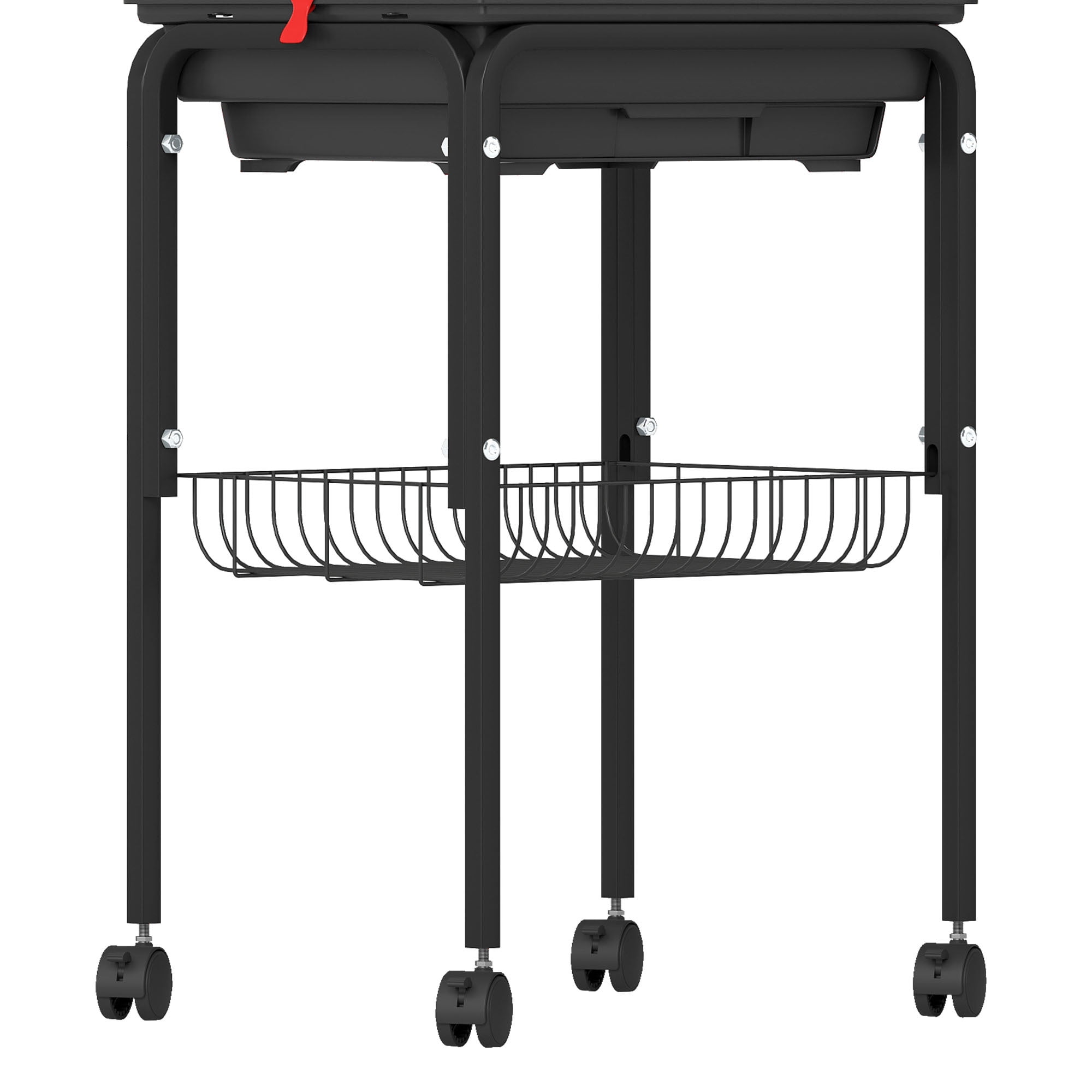 Uforic 62" Large Metal Bird cage with Rolling Stand, Slide-Out Tray,3 Perches and 4 Feeders, Black