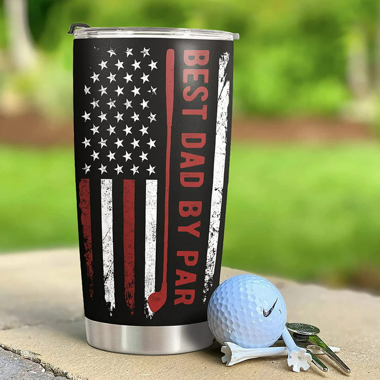 Golf Gifts for Men - Stainless Steel American Flag Tumbler Cup 20oz for Golf  Lover - Golf Dad Birthday Gifts for Dad Men Husband & Fathers Day Gift For  Dad From Daughter