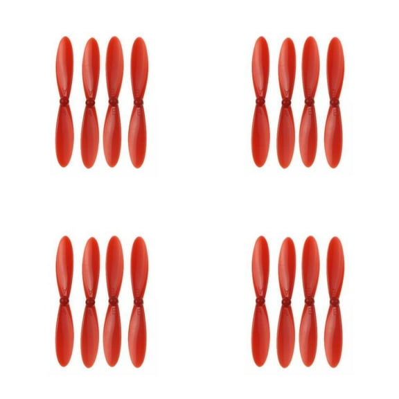 HobbyFlip Red Propeller Blades Props Rotor Set 55mm Propellers Factory Compatible with Hubsan X4 H107D 4 Pack