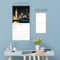 thumbnail image 6 of Graphique 2023 London Glitz Mini Wall Calendar - 7” x 7” - Thick Paper - Home & Office Organizer - Large Monthly Grid - 3 Languages & Marked Holidays - 4 Month Preview Page for 2024, 6 of 7