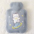 thumbnail image 1 of Bolsa de agua caliente de 250 ml con diseño de oso kawaii de peluche y conejo, bolsa de agua caliente gruesa para manos y pies, cálida para invierno, 1 of 6