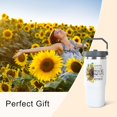 thumbnail image 2 of 30oz Inspirational Sunflower Tumbler with Handle and Straw, Stainless Steel Vacuum Insulated Coffee Tumbler, Travel Mug Water Bottle, Sunflower Decor Gifts for Women, 2 of 6